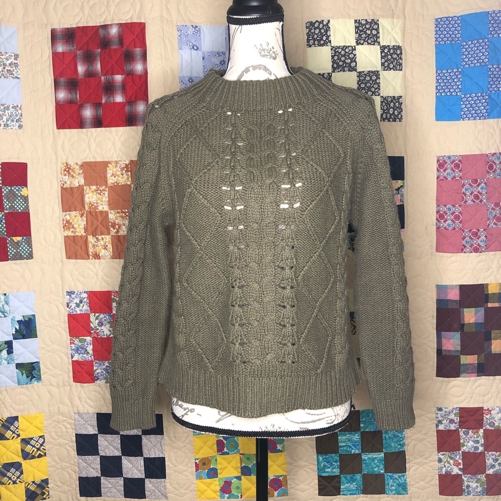 J. Crew Cable Knit Sweater Size Small